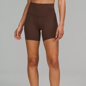 Lululemon high rise align biker shorts 6 maroon